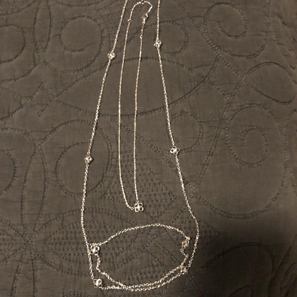 Rue Long Necklaces in Silver